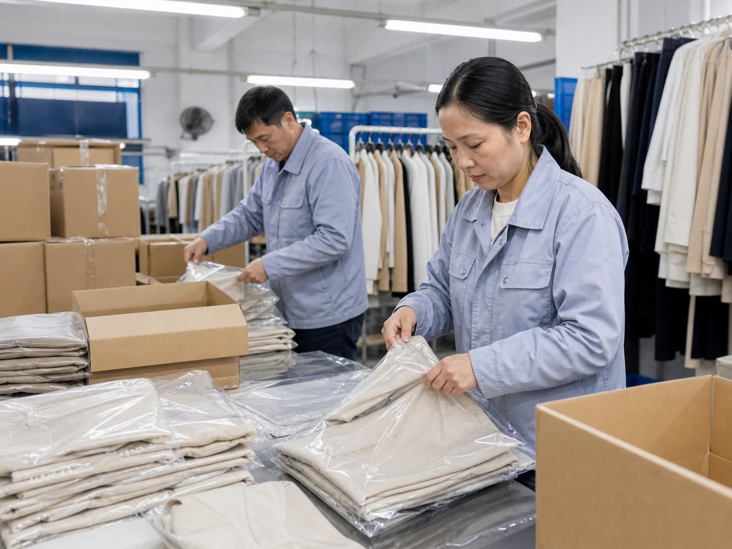 Premium garment packing visual concept